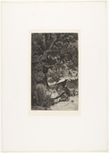 Max Klinger. Fallen Rider (Gefallener Reiter) (plate XI) from Intermezzos, Opus IV (Intermezzi, Opus IV). (first published 1881)