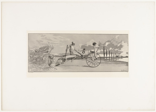 Max Klinger. Cupid, Death and the Beyond (Amor, Tod und Jenseits) (plate XII) from Intermezzos, Opus IV (Intermezzi, Opus IV). (first published 1881), executed 1879/1881