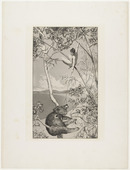 Max Klinger. Bear and Elf (B&auml;r und Elfe) (plate I) from Intermezzos, Opus IV (Intermezzi, Opus IV). (first published 1881), print executed 1880