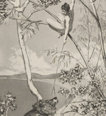 Max Klinger. Bear and Elf (B&auml;r und Elfe) (plate I) from Intermezzos, Opus IV (Intermezzi, Opus IV). (first published 1881), print executed 1880