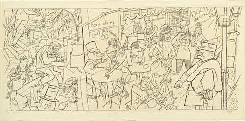 George Grosz. Caf&eacute;. (c. 1926)