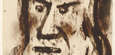 Christian Rohlfs. Old Men's Heads (Greisenk&ouml;pfe) (partial print, in reverse). (1912)