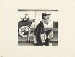 Georg Scholz. Newspaper Carrier (Zeitungstr&auml;ger) from the periodical in portfolio form Die Schaffenden, vol. 4, no. 4. (1921, published 1923)