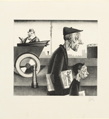 Georg Scholz. Newspaper Carrier (Zeitungstr&auml;ger) from the periodical in portfolio form Die Schaffenden, vol. 4, no. 4. (1921, published 1923)