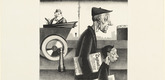 Georg Scholz. Newspaper Carrier (Zeitungstr&auml;ger) from the periodical in portfolio form Die Schaffenden, vol. 4, no. 4. (1921, published 1923)