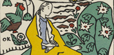 Oskar Kokoschka. Girl in Meadow Before a Village (M&auml;dchen auf Wiese vor einem Dorf (postcard). (1908)