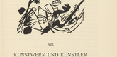 Vasily Kandinsky. Vignette next to "Artwork and Artist" ("Kunstwerk und K&uuml;nstler") (headpiece, page 95) from &Uuml;ber das Geistige in der Kunst (Concerning the Spiritual in Art). 1911