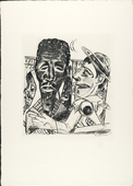 Max Beckmann. The Negro (Der Neger) from Annual Fair (Jahrmarkt). (1921, published 1922)