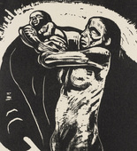 K&auml;the Kollwitz. The Sacrifice (Das Opfer) (plate 1) from War (Krieg). (1922, published 1923)