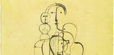Oskar Schlemmer. Concentric Group: Figure Plan K1 (Konzentrische Gruppe: Figurenplan K) from the portfolio New European Graphics, 1st Portfolio: Masters of the State Bauhaus, Weimar (Neue europ&auml;ische Graphik, 1. Mappe: Meister des Staatlichen Bauhauses in Weimar). (1921)