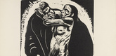 K&auml;the Kollwitz. The Sacrifice (Das Opfer) (plate 1) from War (Krieg). (1922, published 1923)