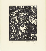Walter Helbig. The Artist (Der K&uuml;nstler) from 16 Woodcuts (16 Holzschnitte). 1918, published 1926