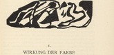 Vasily Kandinsky. Vignette next to "The Effect of Color" ("Wirkung der Farbe") (headpiece, page 37) from &Uuml;ber das Geistige in der Kunst (Concerning the Spiritual in Art). 1911