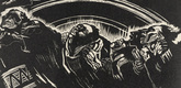 K&auml;the Kollwitz. The Volunteers (Die Freiwilligen) (plate 2) from War (Krieg). (1921-22, published 1923)