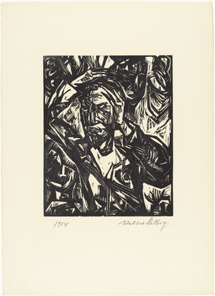 Walter Helbig. The Artist (Der K&uuml;nstler) from 16 Woodcuts (16 Holzschnitte). 1918, published 1926