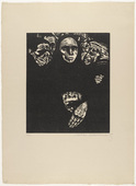 K&auml;the Kollwitz. The People (Das Volk) (plate 7) from War (Krieg). (1922, published 1923)