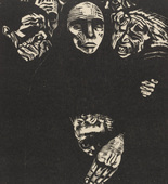 K&auml;the Kollwitz. The People (Das Volk) (plate 7) from War (Krieg). (1922, published 1923)