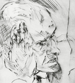 Max Beckmann. Self-Portrait, Hand to Cheek (Selbstbildnis mit aufgest&uuml;tzter Wange). 1916