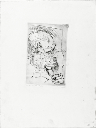 Max Beckmann. Self-Portrait, Hand to Cheek (Selbstbildnis mit aufgest&uuml;tzter Wange). 1916