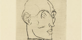 Egon Schiele. Portrait of a Man (M&auml;nnliches Bildnis) from The Graphic Work of Egon Schiele (Das Graphische Werk von Egon Schiele). (1914, published 1922)
