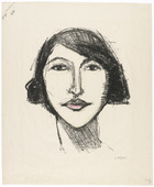 Jussuff Abbo. Head of a Girl, Full Face (M&auml;dchenkopf, en face). unknown