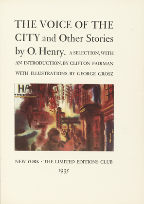 George Grosz. Title Page from The Voice of the City and Other Stories. 1935 (drawings executed 1933/34)