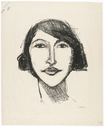 Jussuff Abbo. Head of a Girl, Full Face (M&auml;dchenkopf, en face). unknown