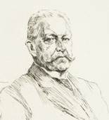 Max Liebermann. Portrait of the Reich President Paul von Hindenburg (Bildnis des Reichspr&auml;sidenten Paul von Hindenburg). (c. 1927)