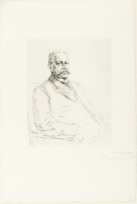 Max Liebermann. Portrait of the Reich President Paul von Hindenburg (Bildnis des Reichspr&auml;sidenten Paul von Hindenburg). (c. 1927)