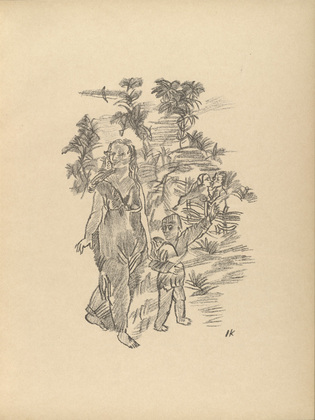 Oskar Kokoschka. Christian Love (Die christliche Liebe) (plate, folio 11) from Die Chinesische Mauer (The Great Wall of China). 1914 (executed 1913)