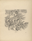 Oskar Kokoschka. The Intruders (Die Eindringlinge) (plate, folio 20) from Die Chinesische Mauer (The Great Wall of China). 1914 (executed 1913)