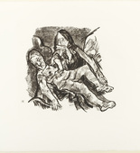 Oskar Kokoschka. Piet&agrave; ("It is enough" [Piet&agrave; ("Es ist genug")] (plate 11) from  O Eternity - Thou Word of Thunder (Bach Cantata) [O Ewigkeit - Du Donnerwort (Bachkantate)]. (1914, published 1916)