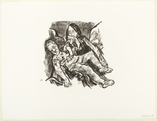 Oskar Kokoschka. Piet&agrave; ("It is enough" [Piet&agrave; ("Es ist genug")] (plate 11) from  O Eternity - Thou Word of Thunder (Bach Cantata) [O Ewigkeit - Du Donnerwort (Bachkantate)]. (1914, published 1916)
