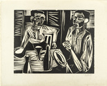Karl Schmidt-Rottluff. Two Men at a Table (Zwei M&auml;nner am Tisch). 1923