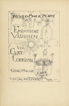 Paul Klee. Potsdamer Platz oder Die N&auml;chte des neuen Messias. Ekstatische Visionen (Potsdamer Platz or The Nights of the New Messiah. Ecstatic Visions). 1919