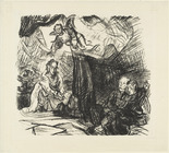 Oskar Kokoschka. Christ on the Mount of Olives (Christus am &Ouml;lberg) from the series The Passion (Die Passion). (1916)