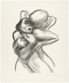 K&auml;the Kollwitz. Death Seizes a Woman (Tod packt eine Frau) from the series Death (Tod). (1934)