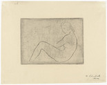 Wilhelm Lehmbruck. Reclining Girl (Sea Mood) [Ruhendes M&auml;dchen (Meeresstimmung)]. (1910, printed 1920)