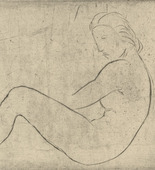 Wilhelm Lehmbruck. Reclining Girl (Sea Mood) [Ruhendes M&auml;dchen (Meeresstimmung)]. (1910, printed 1920)