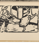 Ernst Ludwig Kirchner. Dance (Tanz) (plate, folio 14 verso) from KG Br&uuml;cke. 1910