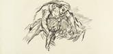 Oskar Kokoschka. Woman Bent over Phantom (Weib &uuml;ber Schemen gebeugt) (plate 10) from The Bound Columbus (Der gefesselte Columbus). 1916 (executed 1913)