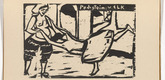 Ernst Ludwig Kirchner. Dance (Tanz) (plate, folio 14 verso) from KG Br&uuml;cke. 1910