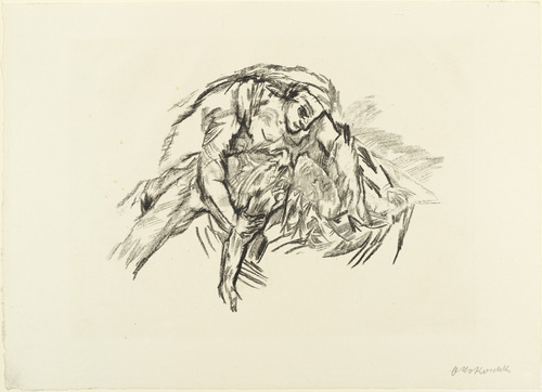 Oskar Kokoschka. Woman Bent over Phantom (Weib &uuml;ber Schemen gebeugt) (plate 10) from The Bound Columbus (Der gefesselte Columbus). 1916 (executed 1913)