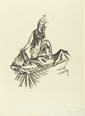 Oskar Kokoschka. Woman Triumphs over Corpse (Das Weib triumphiert &uuml;ber den Toten) (plate 11) from The Bound Columbus (Der gefesselte Columbus). 1916 (executed 1913)