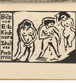 Max Pechstein. Bathers (Badende) (plate, folio 14) from KG Br&uuml;cke. 1910