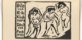 Max Pechstein. Bathers (Badende) (plate, folio 14) from KG Br&uuml;cke. 1910