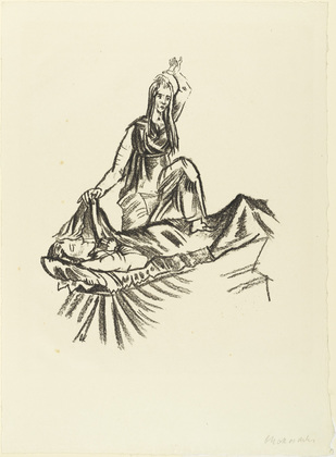 Oskar Kokoschka. Woman Triumphs over Corpse (Das Weib triumphiert &uuml;ber den Toten) (plate 11) from The Bound Columbus (Der gefesselte Columbus). 1916 (executed 1913)