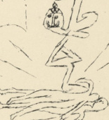 Paul Klee. One Iniquity Upon the Other Piled Up in This Way (Delict t&uuml;rmte jedoch ...) from Potsdamer Platz oder Die N&auml;chte des neuen Messias. Ekstatische Visionen (Potsdamer Platz or The Nights of the New Messiah. Ecstatic Visions). 1919