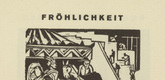 Ernst Ludwig Kirchner. Joyfulness (Fr&ouml;hlichkeit) (headpiece, page 33) from Umbra vitae (Shadow of Life). 1924