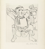 Oskar Kokoschka. Geh, mach die T&uuml;r zu, es zieht! (Close the Door Will You, There Is a Draft!). 1926 (prints executed 1925/26)
